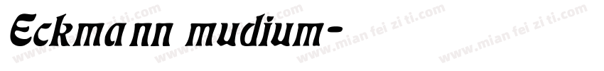 Eckmann mudium字体转换